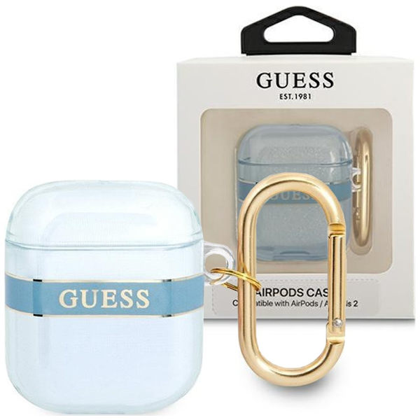 Gissa GUA2HHTSB AirPods 1/2 skal blå/blå Strap Collection