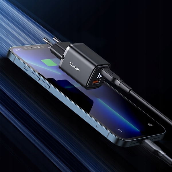 USB/USB-C laster, Nano, med skjerm, Gan 33W Pd, Mcdodo