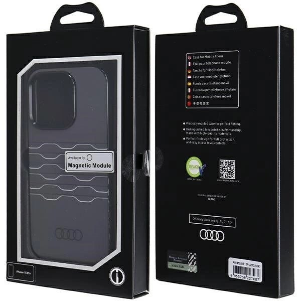 AUDI IML MAGSAFE ETUI TIL IPHONE 15 PRO - SORT