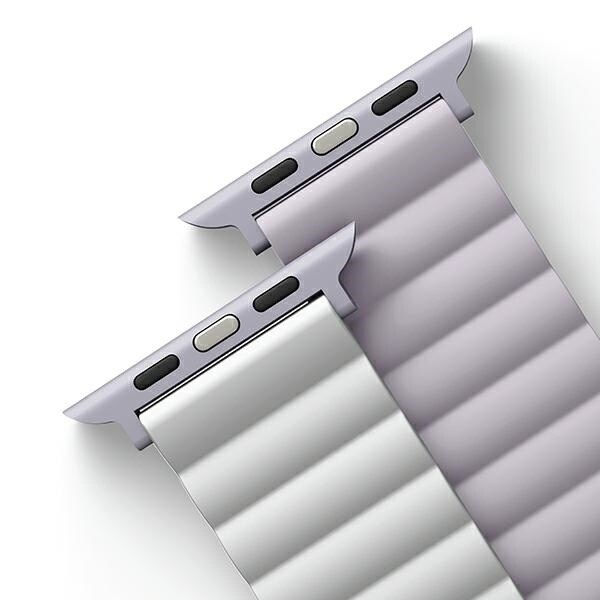 UNIQ armbånd Revix Apple Watch Series 4/5/6/7/8/SE/SE2 38/40/41 mm. Vendbar Magnetisk lilla-hvit/syrin-hvit