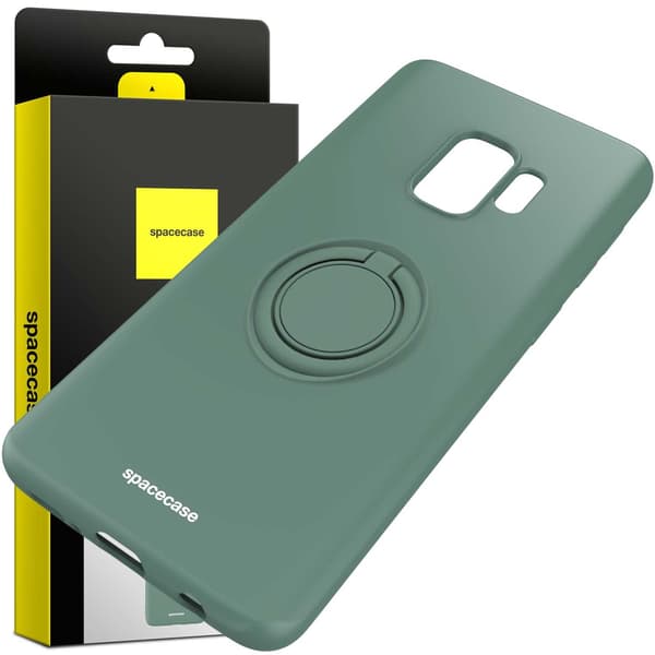 Spacecase Silikonecase Ring För Galaxy S9 Mörkgrön Skydd