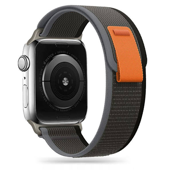 TECH-PROTECT NYLON APPLE WATCH 4 / 5 / 6 / 7 / 8 / 9 / SE / ULTRA 1 / 2 (42 / 44 / 45 / 49 MM) SORT/ORANGE