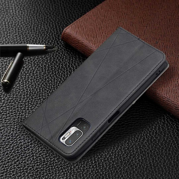 Zaps Case Origami Skäl För Xiaomi Poco M3 Pro Redmi Note 10 5G Svart