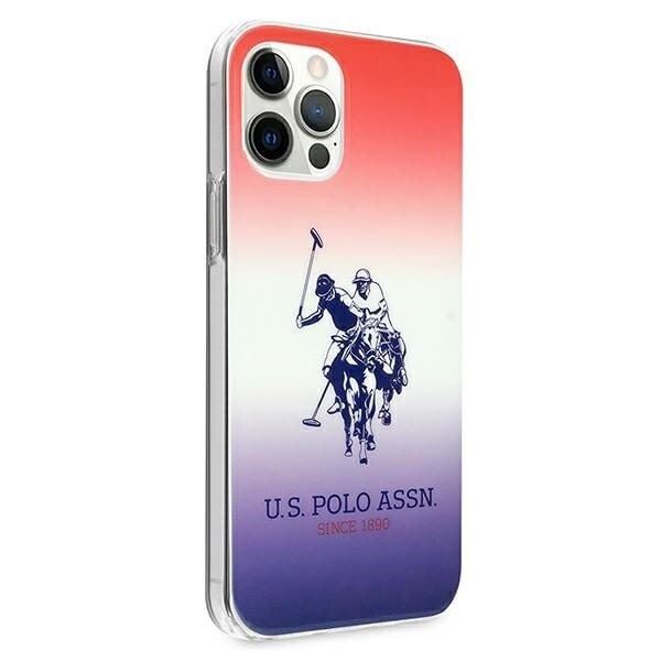 AMERIKANSK SAG POLO ASSN. GRADIENT PATTERN COLLECTION TIL IPHONE 12 PRO MAX - RØD OG BLÅ