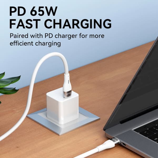 Wozinsky WSTCC2 USB-C / USB-C PD 65W kabel 2 m - vit