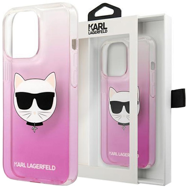 Karl Lagerfeld KLHCP13XCTRP iPhone 13 Pro Max 6.7 hardt etui rosa/rosa Choupette Head