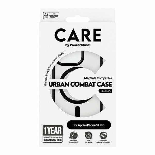 CARE BY PANZERGLASS URBAN COMBAT CASE MAGSAFE ETUI TIL IPHONE 15 PRO - SORT