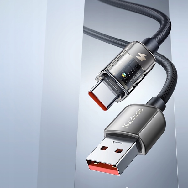 MCDODO USB-C-KABEL APPLE MACBOOK SNABBLADDING USB TYPE C 100W 1M LED