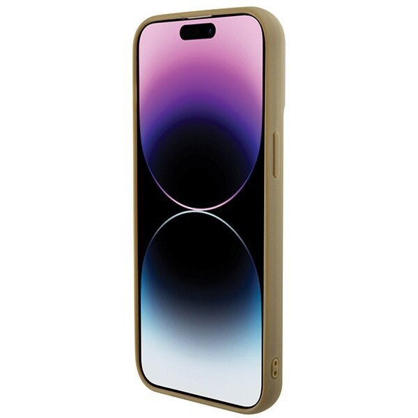 Guess Disco Metal Script-deksel til iPhone 15 Pro Max - Gull