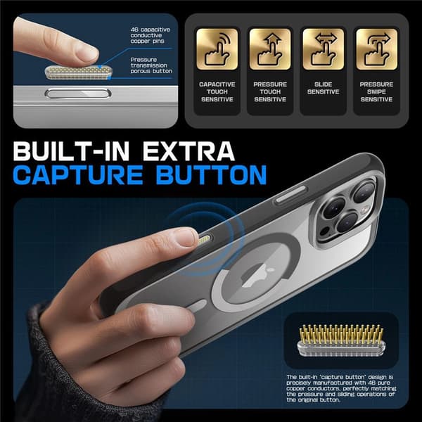 SUPCASE UB MAG ETUI MED MAGSAFE TIL IPHONE 16 PRO MAX - GRÅ