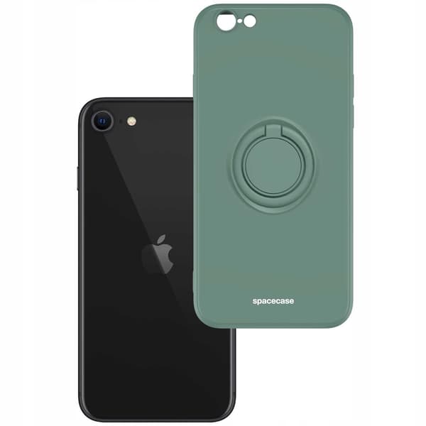 Spacecase Case Silikonring För Iphone 7 8 Se Mörkgrön
