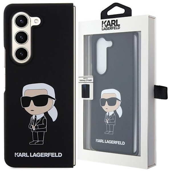 Karl Lagerfeld KLHCZFD5SNIKBCK Z Fold5 hard veske svart/svart Silikon Ikonik