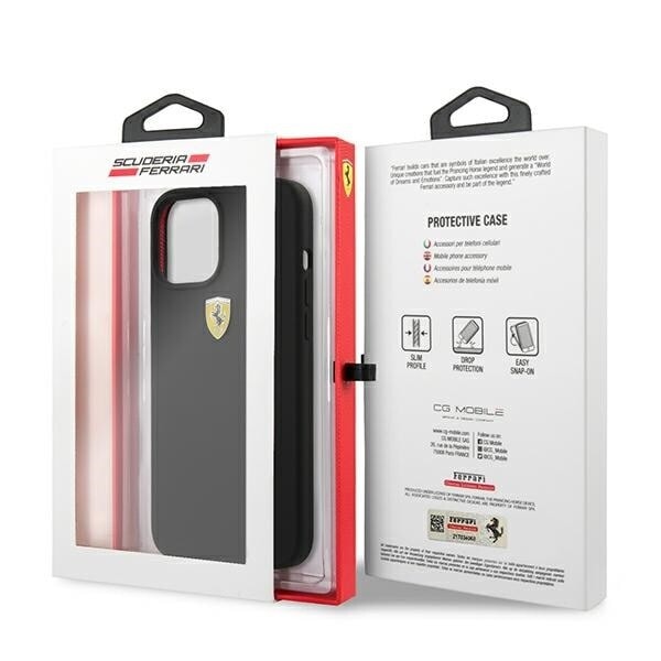 FERRARI ON TRACK SILIKONE ETUI TIL IPHONE 12 PRO MAX - SORT