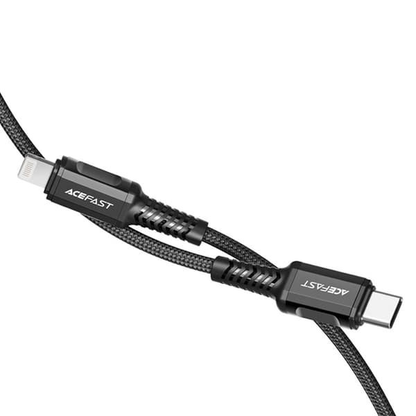 ACEFAST KABEL LANG STÆRK MFI USB C - LYN 1,2M 30W 3A SORT