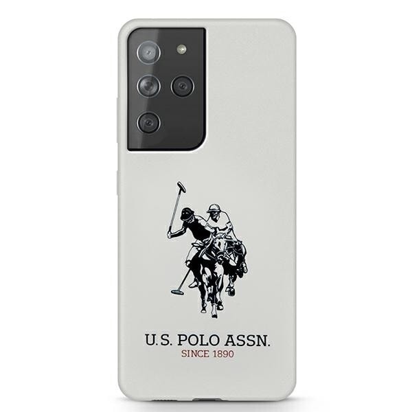 Saken med USA Polo Assn. Silikonlogo på Samsung Galaxy S21 Ultra - hvit