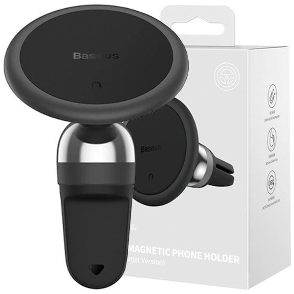 BASEUS MAGNETISK BILHOLDER TIL VENTILATIONSRIST, SORT