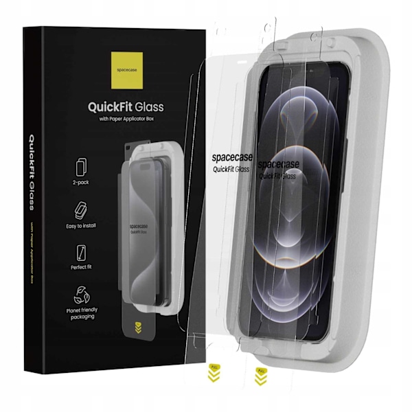 Spacecase Quickfit Härdat Glas För Iphone 12 Pro Max Protective 9H