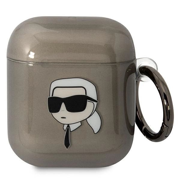 KARL LAGERFELD KARLS HOVEDETUI TIL AIRPODS 1/2 - SORT