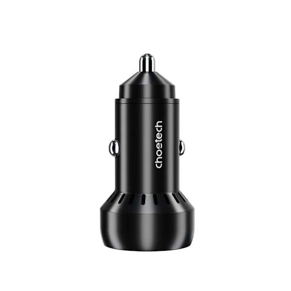 Choetech TC0014 USB-C USB-A PD 60W billader med LED-bakgrunnsbelysning - Svart