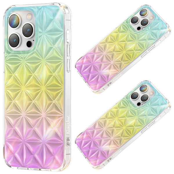 Kingxbar Miya Series iPhone 14 Plus-deksel, Bakdeksel, Rainbow Bakdeksel