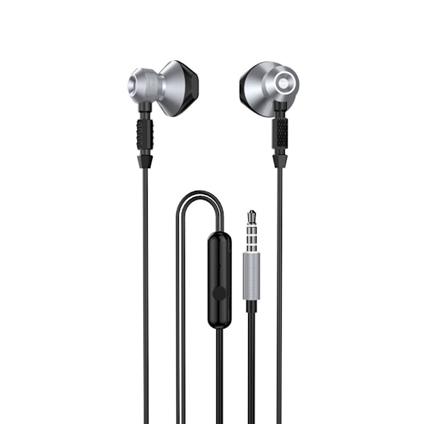 Dudao metalliske in-ear-hodetelefoner med 3,5 mm minijack grå (X2C-Grå)