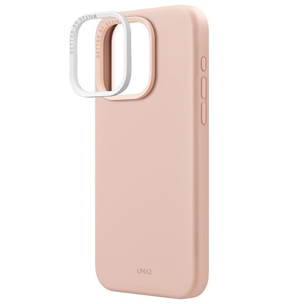 UNIQ Lino Hue iPhone 15 Pro Max 6.7 deksel Magclick Lader rosa/rød