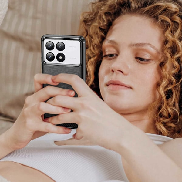 Spacecase Case Cover För Poco F6 Pro 5G Svart