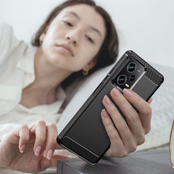 CARBON CASE TIL XIAOMI POCO X5 / REDMI NOTE 12 SORT