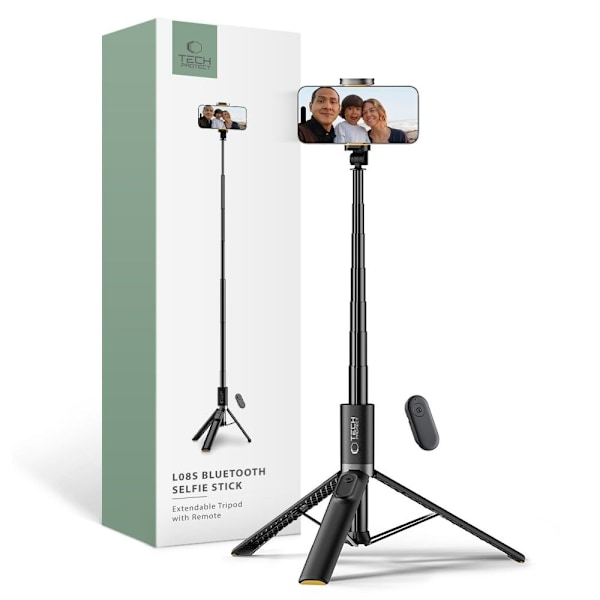 TECH-PROTECT L08S BLUETOOTH SELFIE-STIV STIV SORT