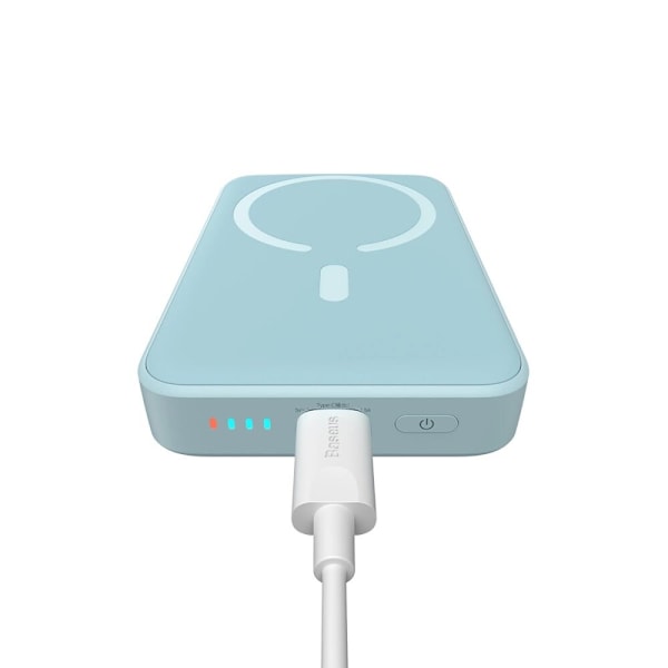 Baseus Magnetic Mini induksjonsstrømforsyning 10000mAh 20W - blå + USB-C - USB-C-kabel