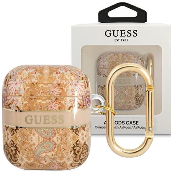 Guess GUA2HHFLD AirPods-veske Gull/gull Paisley Strap Collection