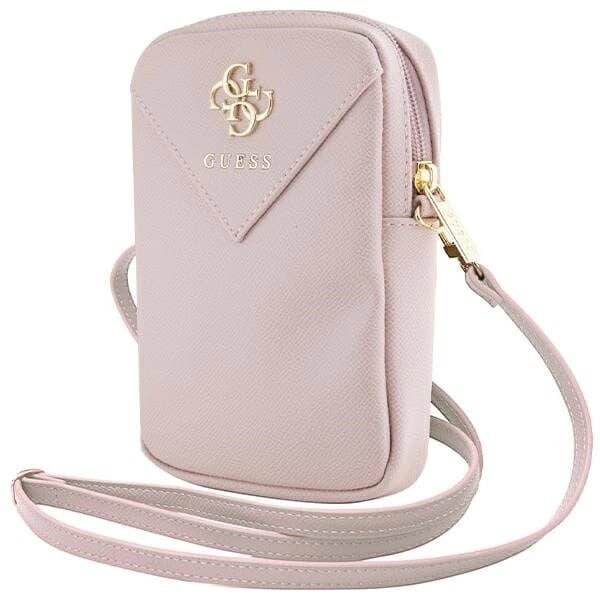 Guess Zip Triangle 4G-veske - rosa