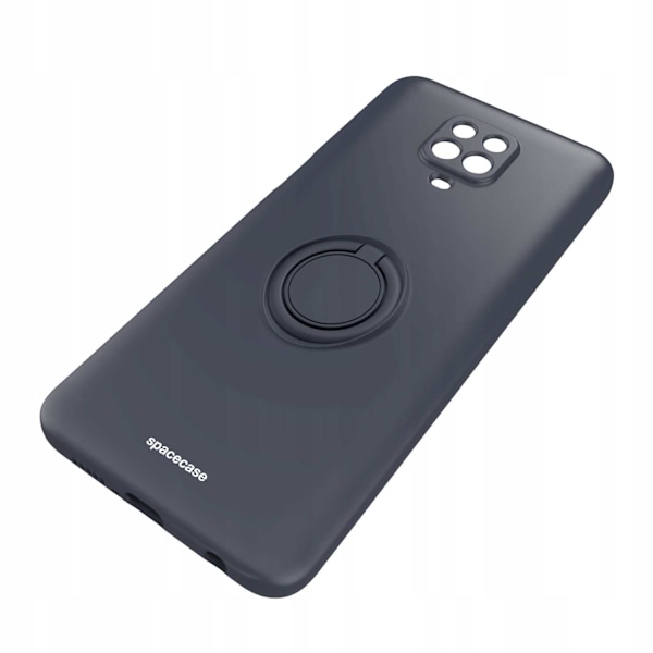 Spacecase Silikon Case Ring För Xiaomi Redmi Note 9S 9 Pro Black