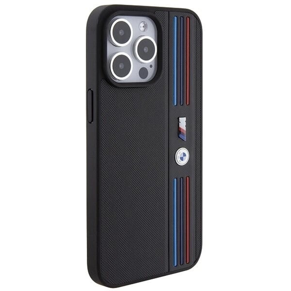 BMW Tricolor M Collection deksel til iPhone 15 Pro Max - svart