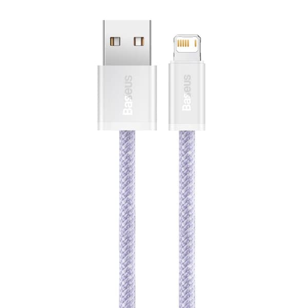 Baseus Dynamic 2-serien kabel USB-A - Lightning 2.4A 480Mb/s 1m lilla