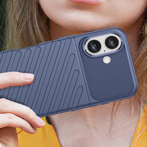 THUNDER CASE SILIKONE ETUI TIL IPHONE 16 - BLÅ