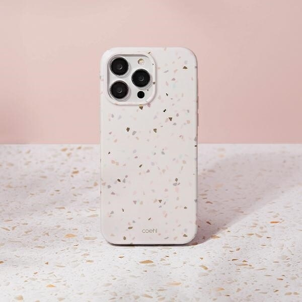 UNIQ Coehl Terrazzo iPhone 14 Pro 6.1 deksel sand/sandstein
