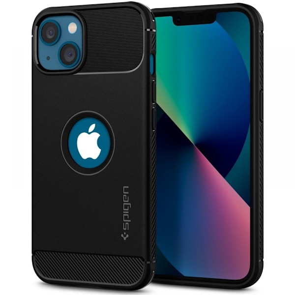 SPIGEN RUGGED ARMOR IPHONE 13 MATT SVART