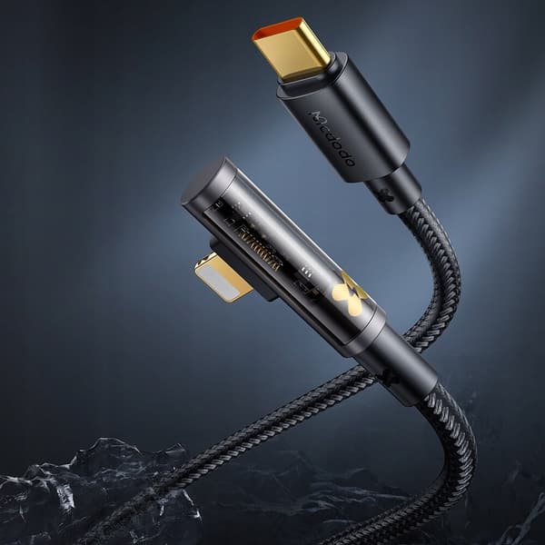 MCDODO VINKELKABEL USB-C BLIXT SNABB LADDNING 36W IPHONE 14 1M