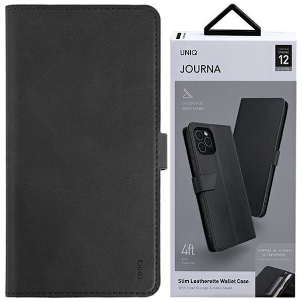 UNIQ bokdeksel Journa iPhone 14 Pro Max 6.7 sort/midnight black