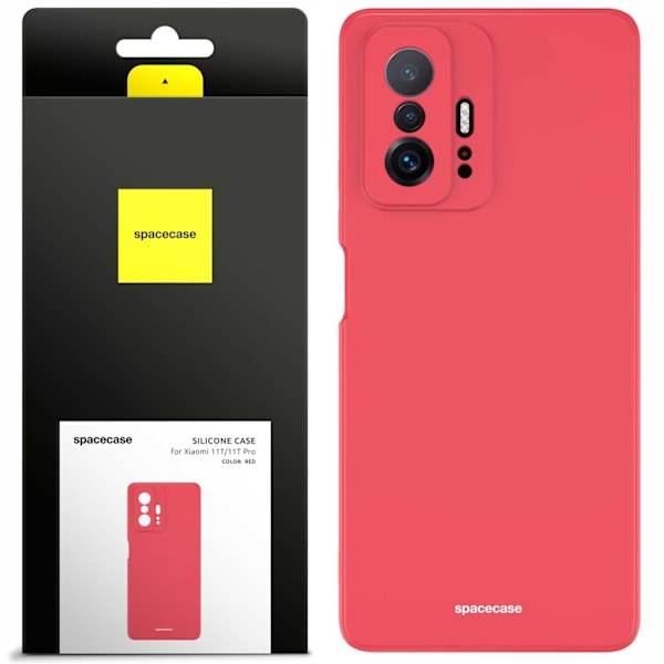 Spacecase Silikonfodral För Xiaomi 11T 11T Pro Red Protective