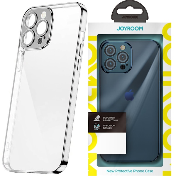 Joyroom Chery Mirror Deksel for iPhone 13 Pro med metallhus sølv (JR-BP908 sølv)