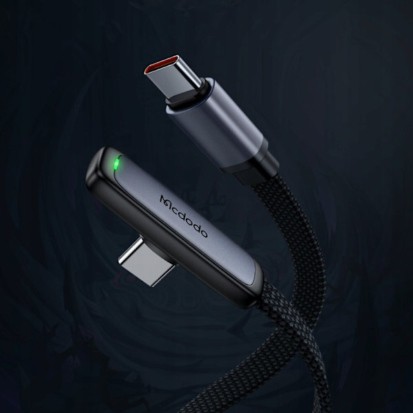 MCDODO-KULMA USB-C KABEL SNABBLADDNING USB TYPE C 3A 65W SVART 2M