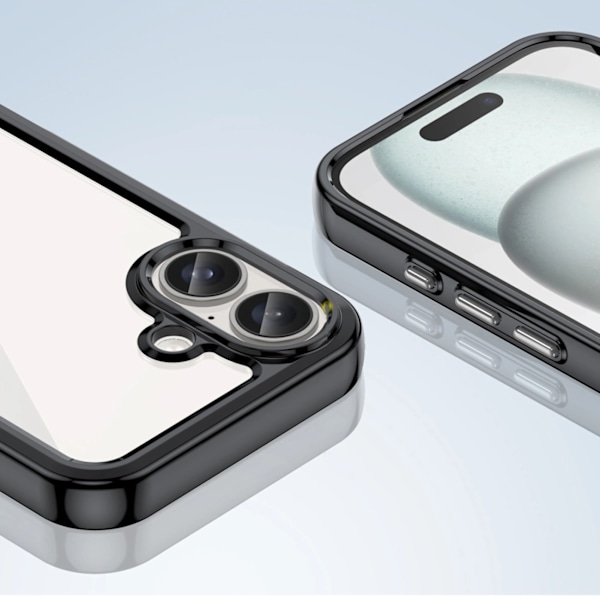 OUTER SPACE CASE MED GELÉRAMME TIL IPHONE 16 PLUS - SORT
