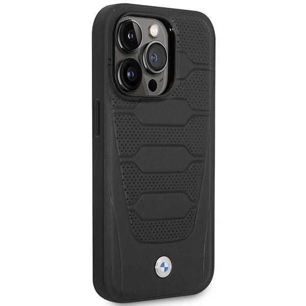 BMW LEATHER SEATS PATTERN MAGSAFE ETUI TIL IPHONE 14 PRO - SORT
