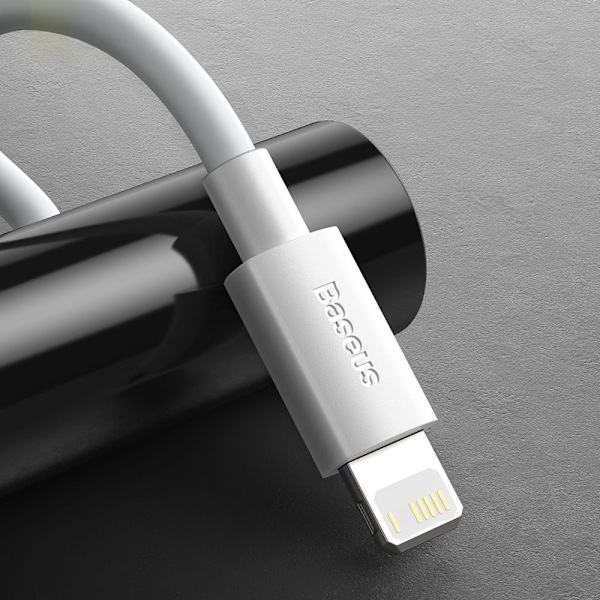Baseus Simple Wisdom Lightning / USB-C kabel 20W 1,5 m 2 stk - hvit