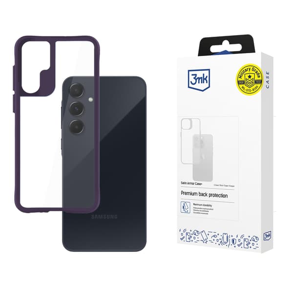SAMSUNG GALAXY A55 5G - 3MK SATIN ARMOR CASE+ PURPLE