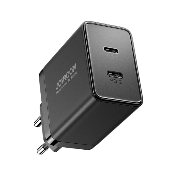 Joyroom JR-TCF09 hurtiglader 2x USB-C 40W - svart