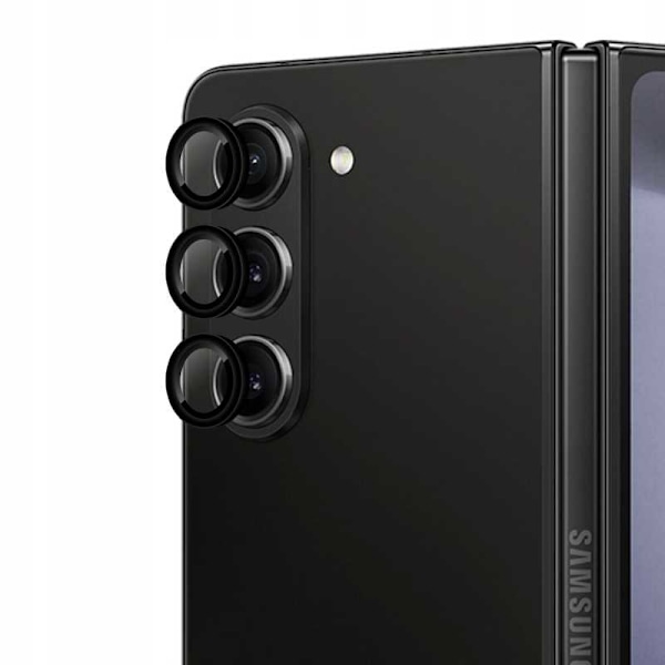 Rymdfodral Kameraring Av Härdat Glas För Samsung Galaxy Z Fold 5 Svart