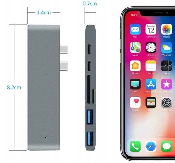 ADAPTERHUB USB-C USB THUNDERBOLT HDMI 4K ADAPTER FOR MACBOOK PRO AIR